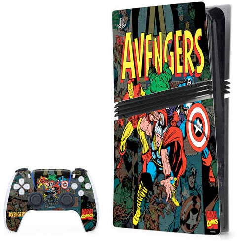 Marvel Classic Comics Avengers Assemble PlayStation PS5 Skins